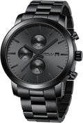 CRRJU Men's Luxury Chrono Watch: Waterproof & Stylish