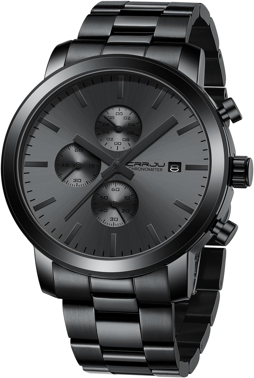 CRRJU Men's Luxury Chrono Watch: Waterproof & Stylish