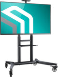 Mobile TV Stand on Wheels for 55-90 in TVs - Height Adjustable