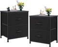 Sweetcrispy Nightstand Set of 2 with 2 Drawers - Compact Storage