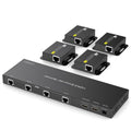 4K 1x4 HDMI Extender Splitter Over CAT6/7 - 4 Receivers, 4K30Hz