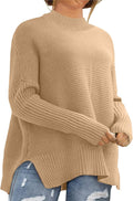 Plus Size Sweater Tunic Long Sleeve Crew Neck - Comfortable Oversized
