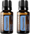 doTERRA Peppermint Essential Oil 15 ml 2 Pack - Clear Breathing Relief