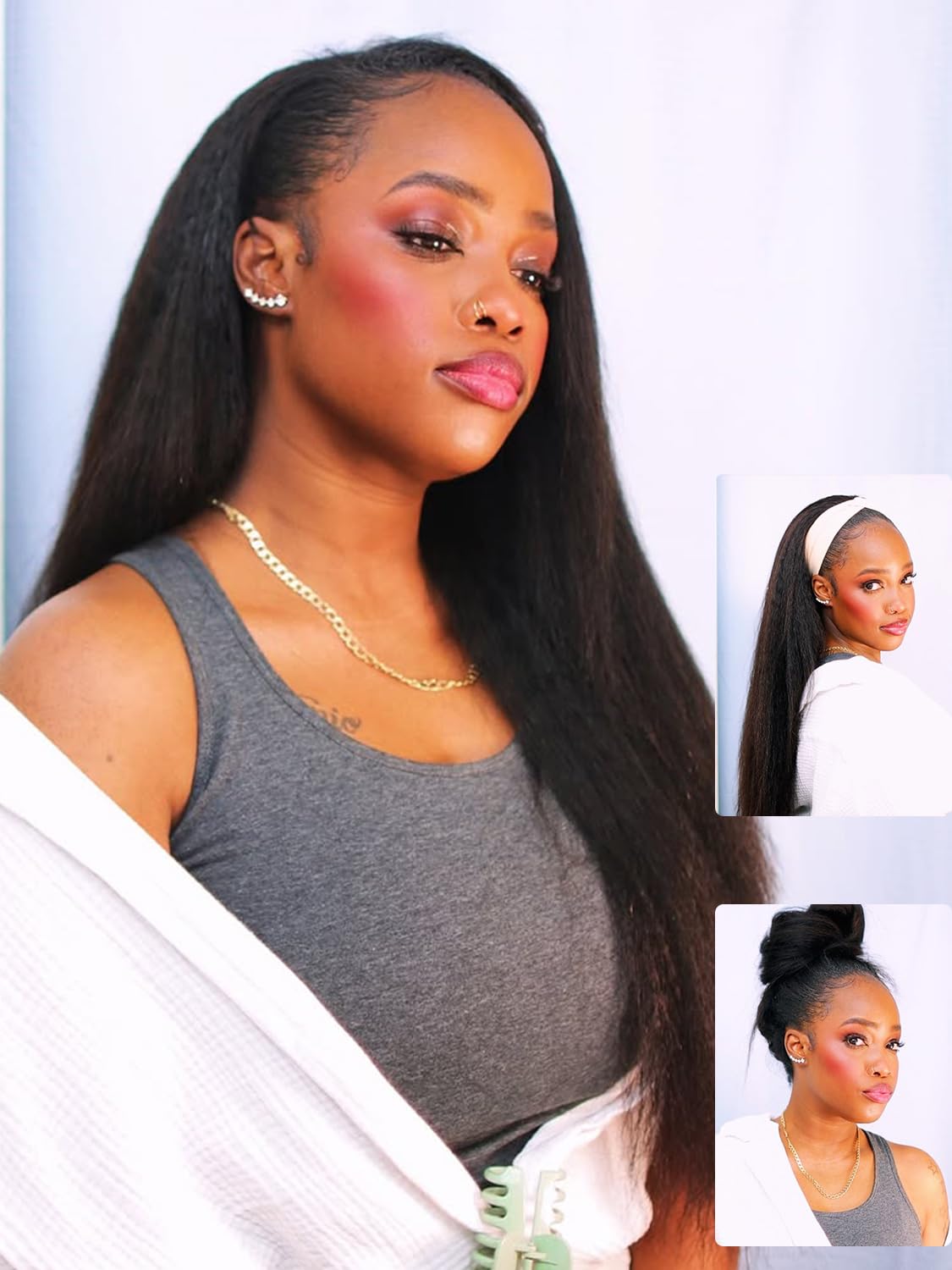 Curlyme 26 Inch Drawstring Half Wig for Effortless Styling