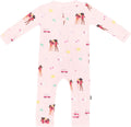 KYTE BABY Unisex Rayon Bamboo Zippered Rompers 0-24 Months - Soft over