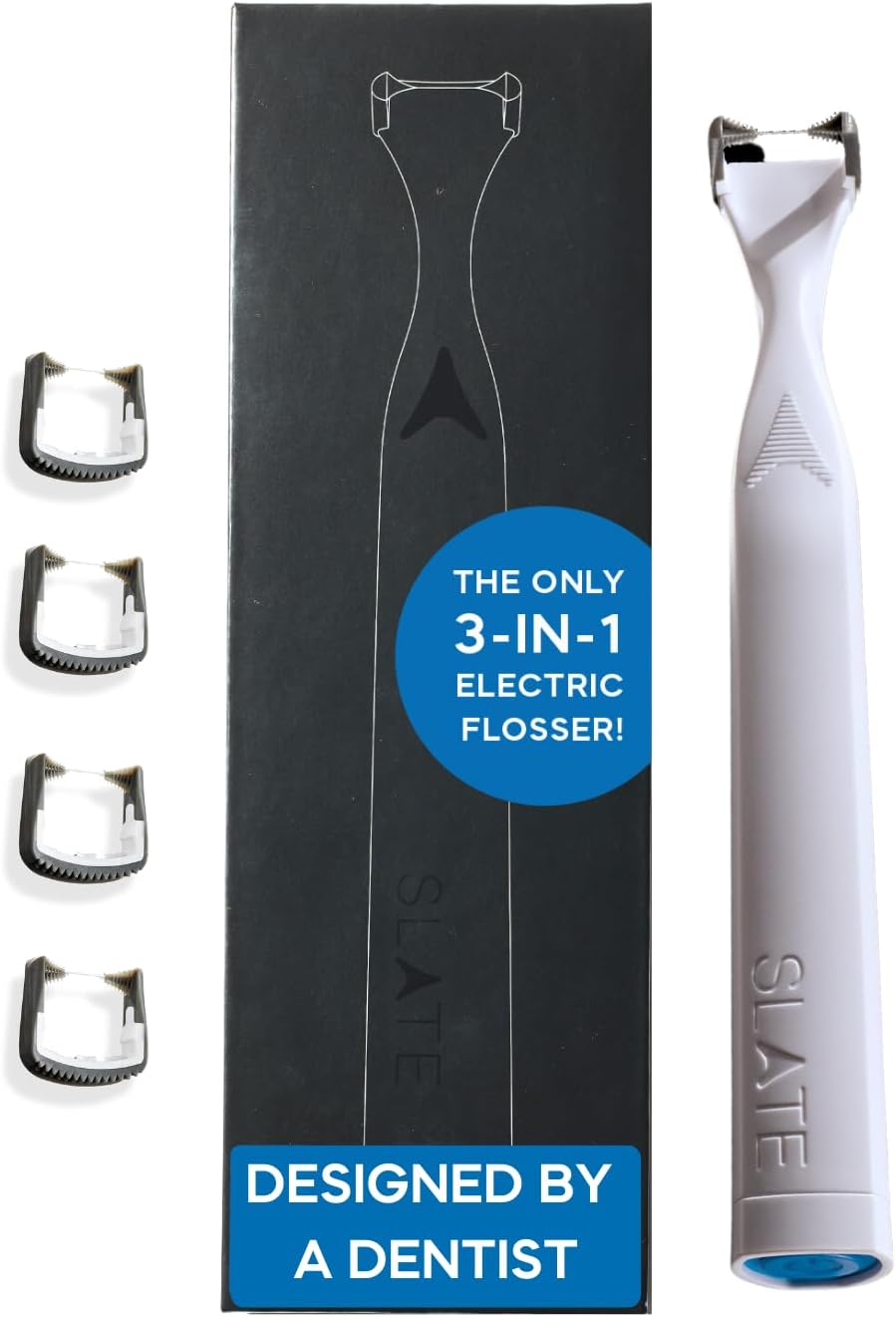 SLATE Electric Flosser: 3-in-1 Power Flosser for All Ages
