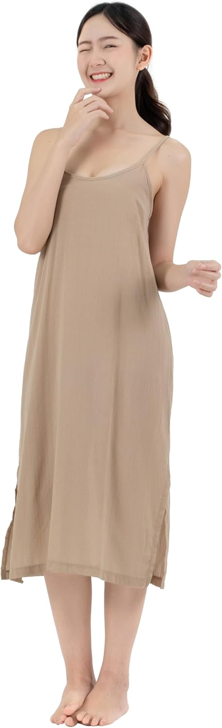 Midi Length Cotton Full Slip Under Dress for Comfort and Style
