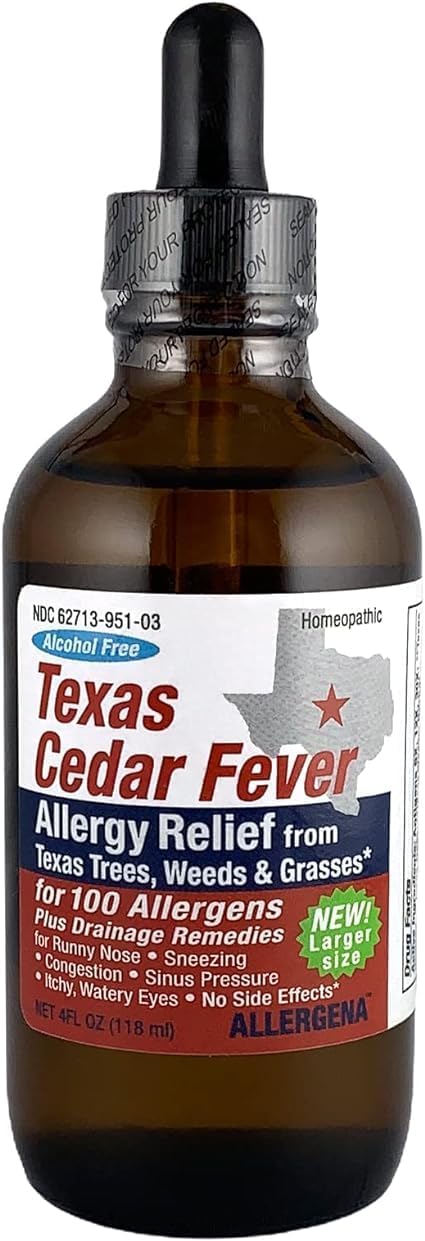 PROGENA Allergena Texas Cedar Fever for Allergy Relief 4 Fl Ounce