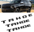 3pack Tahoe 3D Nameplate Emblem Replacement Gloss Black - OEM Fit