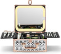 Qislee Travel Makeup Box with Detachable Lighted Mirror Organizer