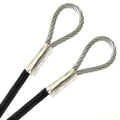 1/4in Vinyl Coated Galvanized Steel Cable with Looped Ends - 70 ft