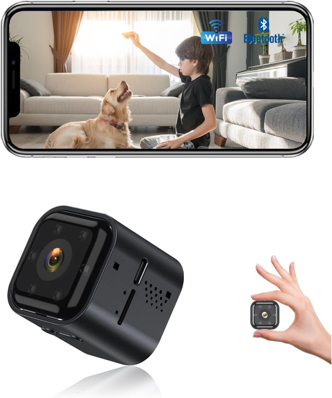 1080P WiFi Hidden Camera: 45-Day Battery, Clear Night Vision