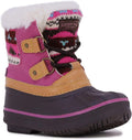 LONDON FOG Girls Toddler Tottenham Cold Weather Snow Boot - Warm, Easy