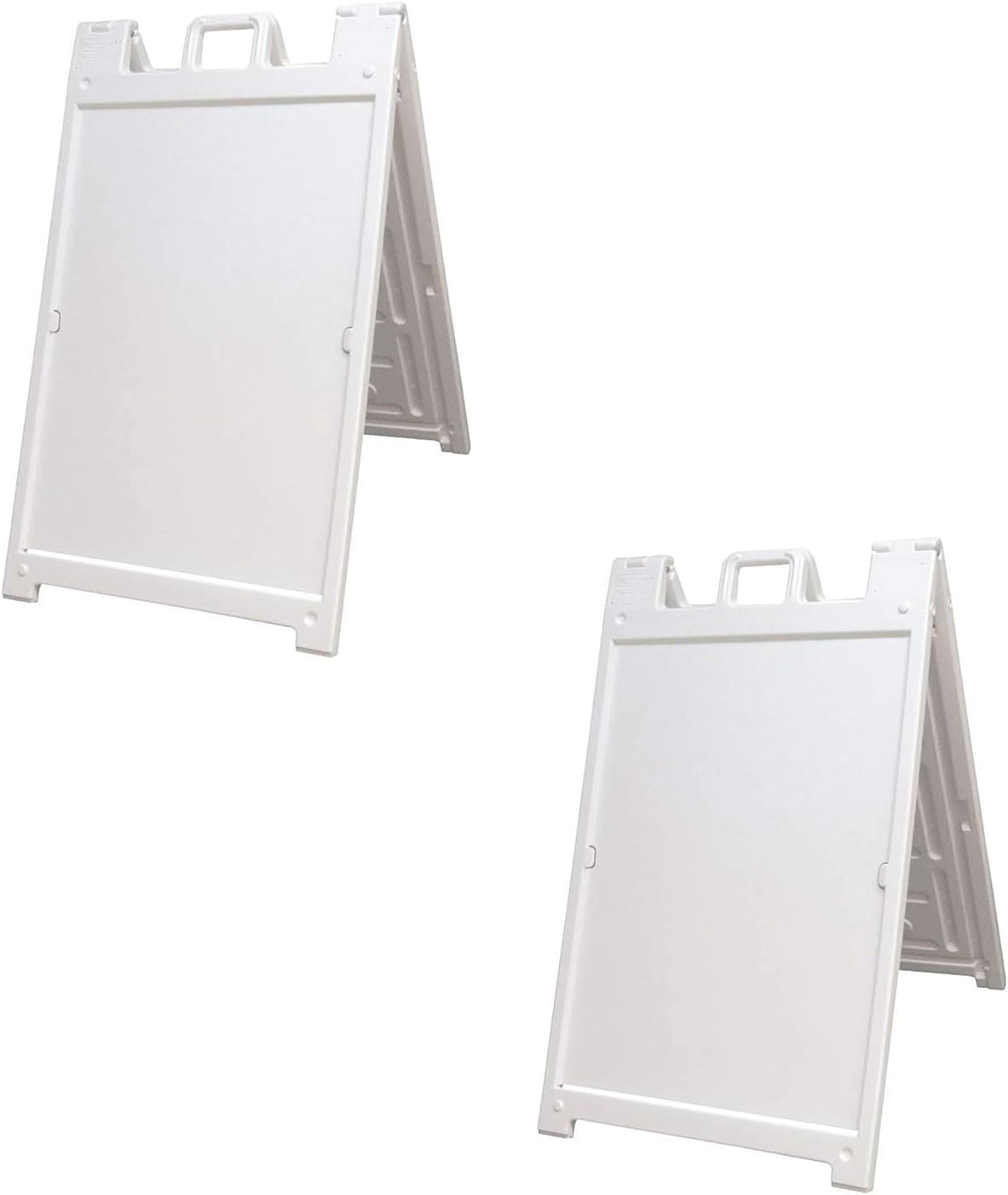 White 2-Pack Plasticade Signicade Deluxe A-Frame Sidewalk Sign