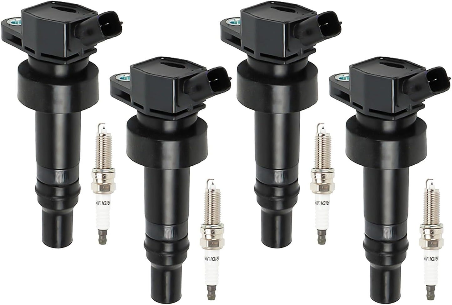 4PCS UF652 Ignition Coils & 4PCS 93815 Spark Plugs Set