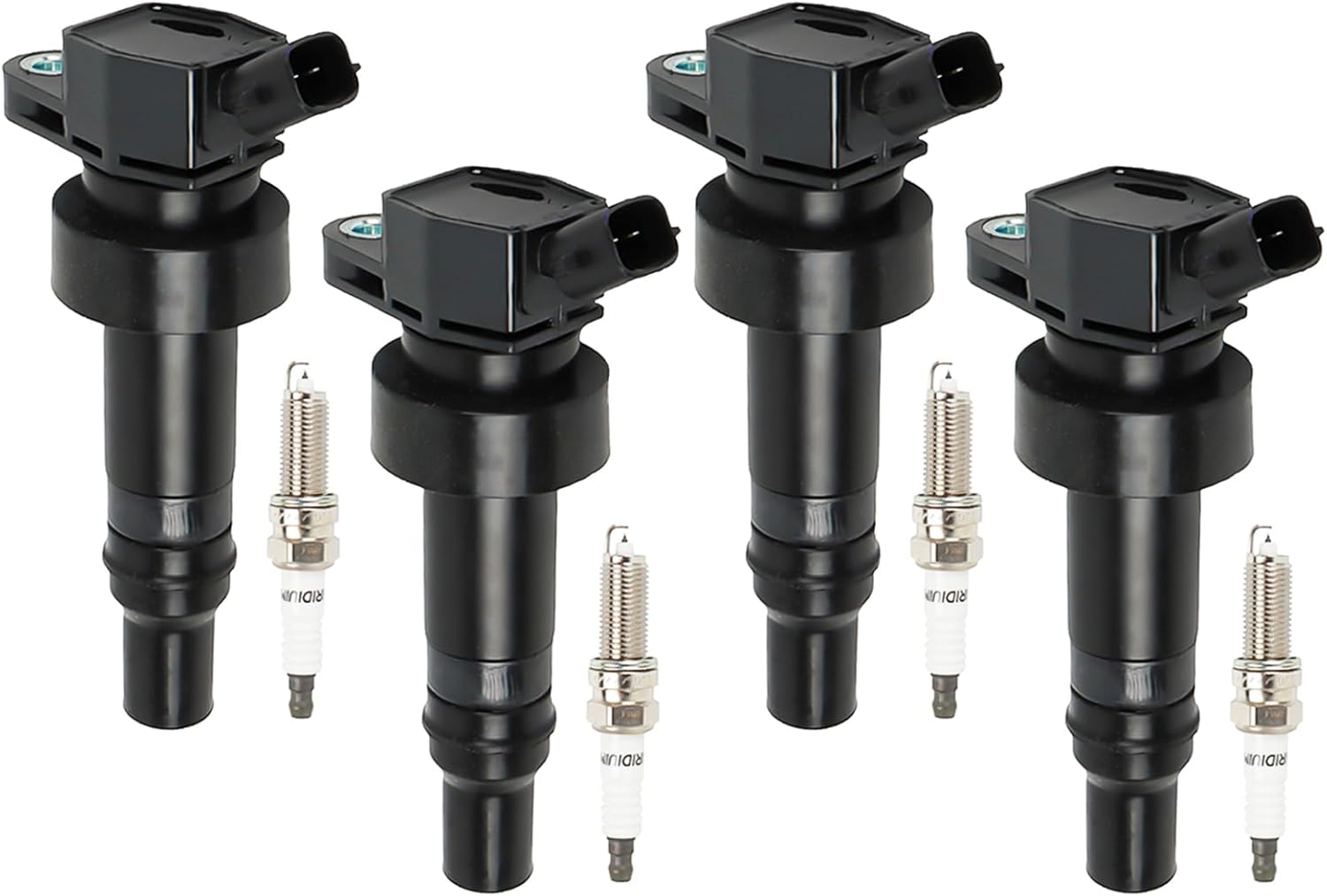 4PCS UF652 Ignition Coils & 4PCS 93815 Spark Plugs Set
