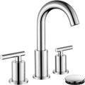 Widespread Bathroom Sink Faucet with Drain and Supply Hose - Durable