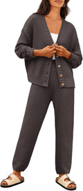 LILLUSORY Womens Cardigan Pants Sets 2 Piece Slouchy Sweater Women's