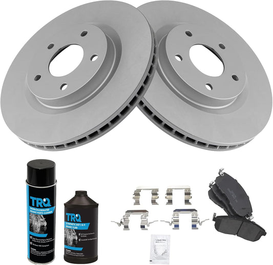 TRQ Front Brake Pad & Rotor Kit for 2007-2012 Nissan Sentra
