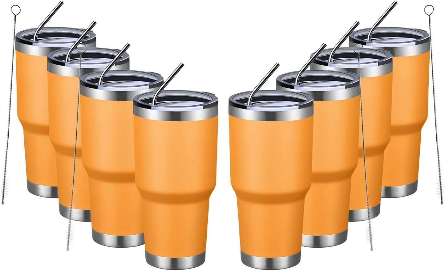 MEWAY 30oz Insulated Tumbler for Hot and Cold Drinks - 8 Pack