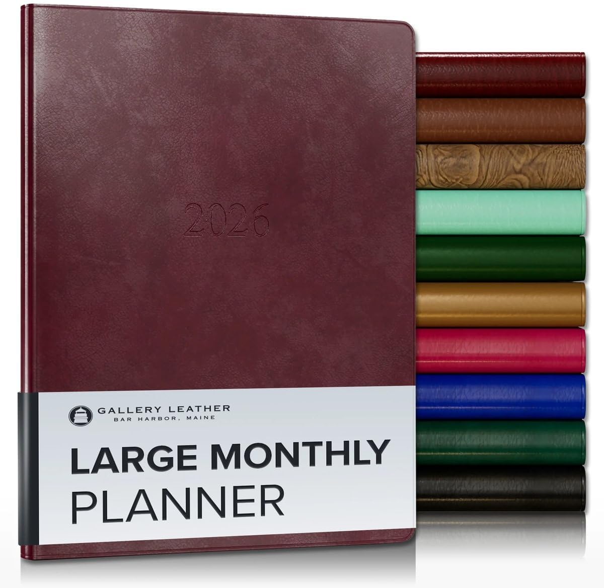 Gallery Leather Large Monthly Planner 2025-2026 for Success