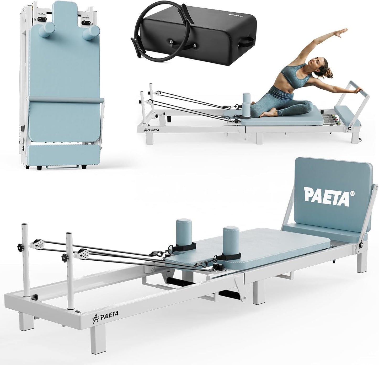 PAETA Pilates Reformer - Foldable Machine for Home Workouts