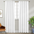 BGment Pure White Curtains for Bedroom - Thermal Insulated Panels