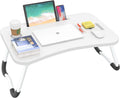 BUYIFY Folding Lap Desk 23 in Portable Wood Laptop Bed Desk - Compact