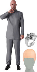 Evil Mastermind Villain 60s Costume 4 Piece Set - Complete Halloween