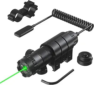 Pinty Hunting Rifle Green Laser Sight Dot Scope Adjustable Mounts