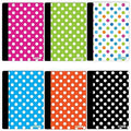 Composition Notebook 5 in x 7 in Polka Dot Poly Cover - Portable