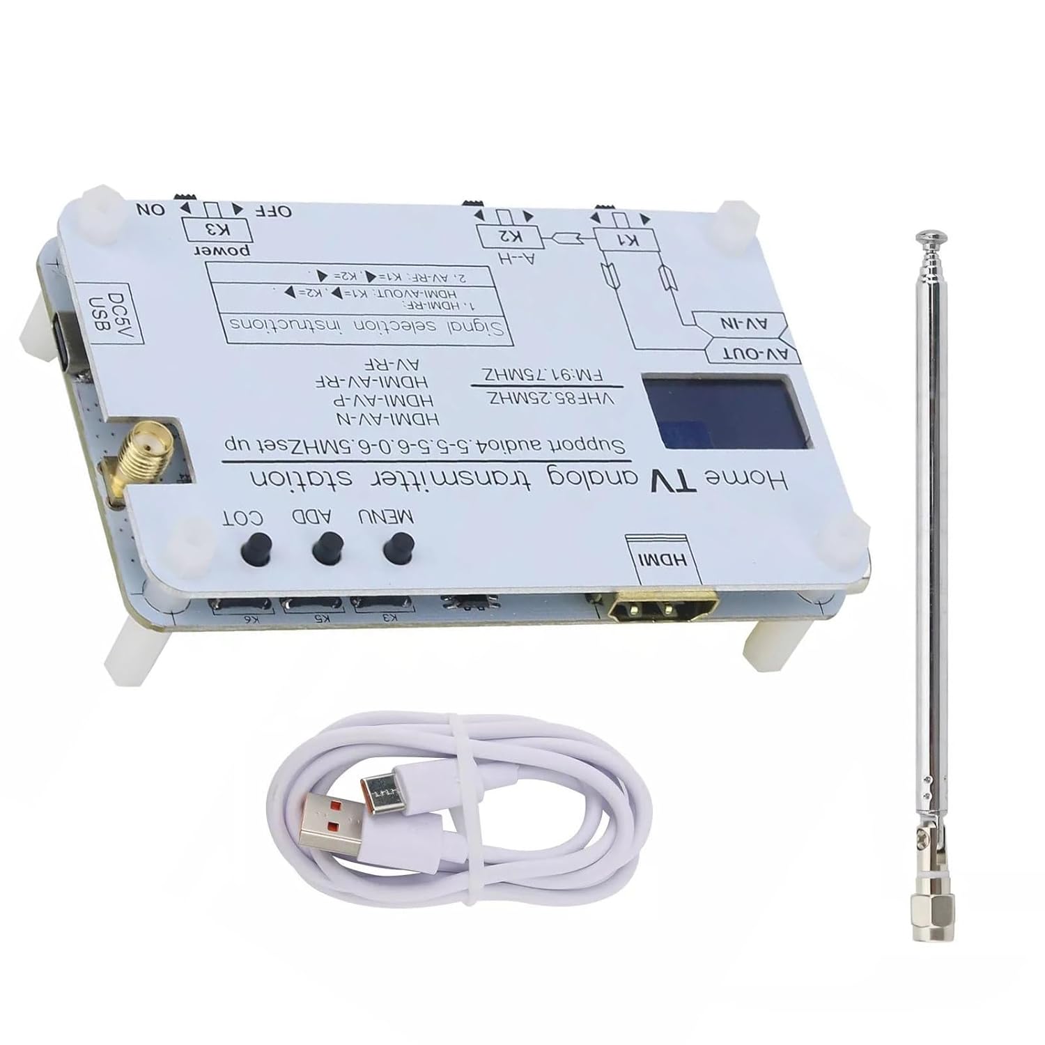 VHF UHF Analog TV Transmitter for HD to AV Conversion