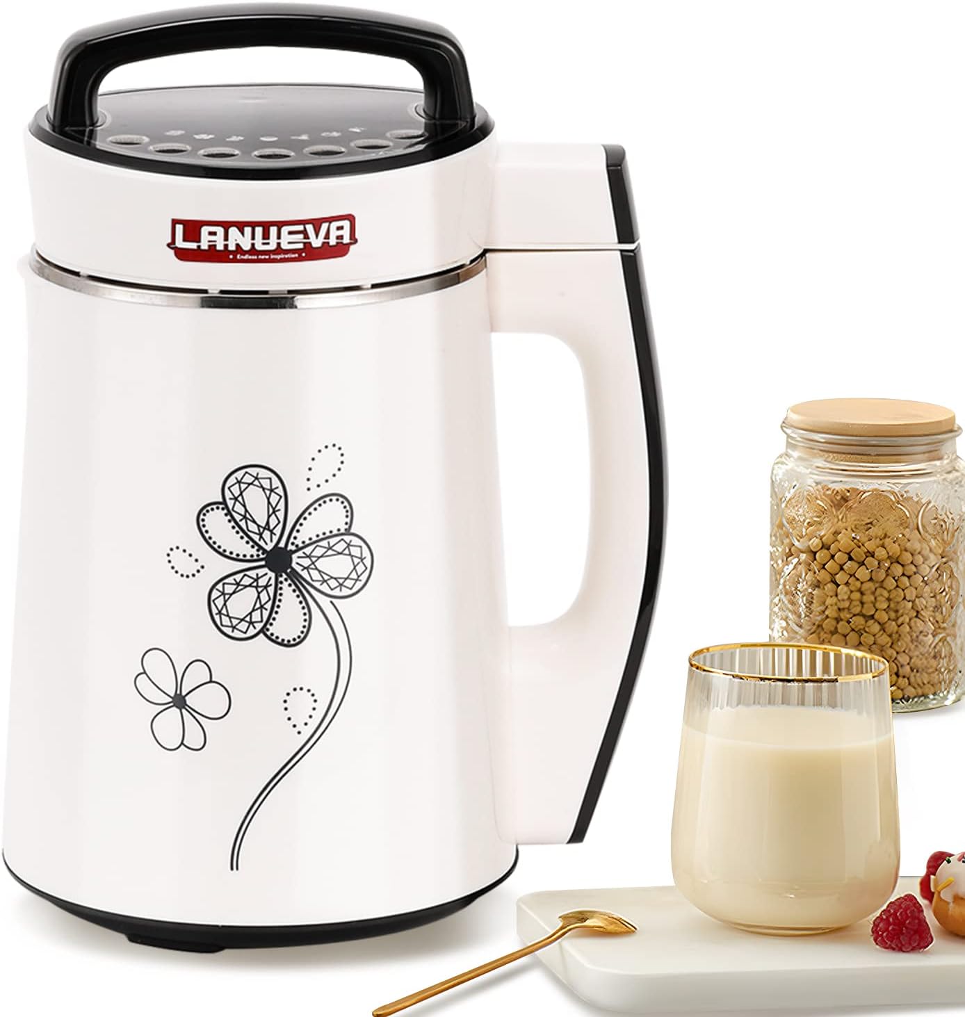 LANUEVA 8-in-1 Soy Milk Maker - Create Delicious Nut Milks Easily!