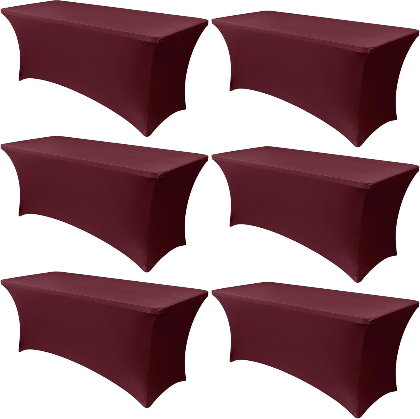 Obstal 6 Pack Stretch Spandex Table Covers for 6 Foot Tables