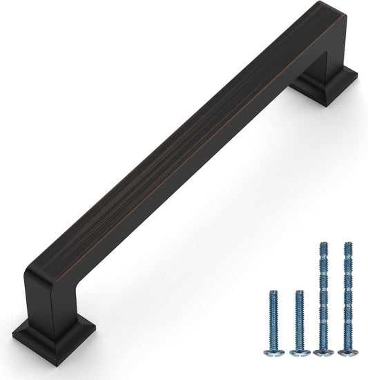 10 Pack 5in Oil Rubbed Bronze Cabinet Pulls for Kitchen Cabinets