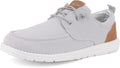 Mens Wide Canvas Loafers for Men - Breathable Slip On Loafers
