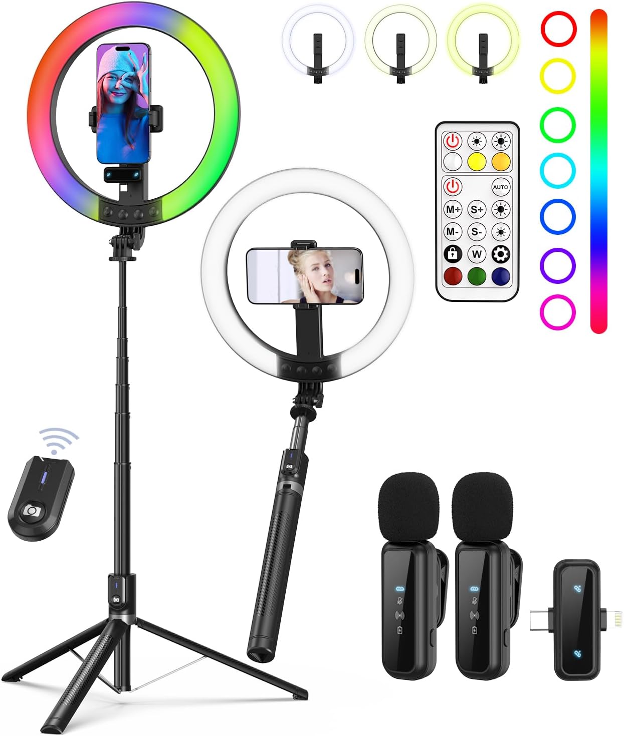 Vlogging Kit for iPhone/Android - 10in Ring Light & Tripod