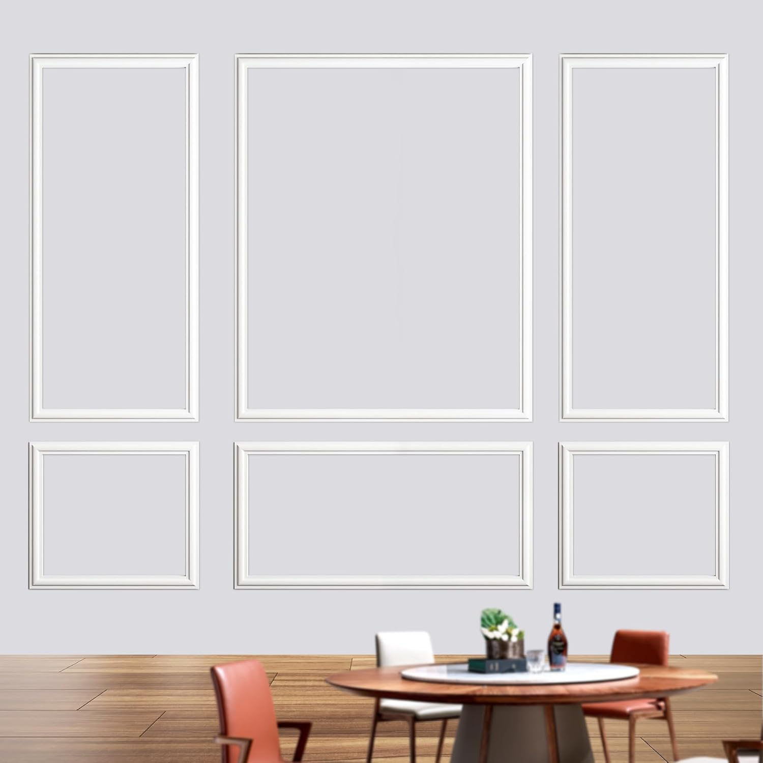 Gaahing 6 Sets Premade Accent Wall Molding Kit for Easy Decor