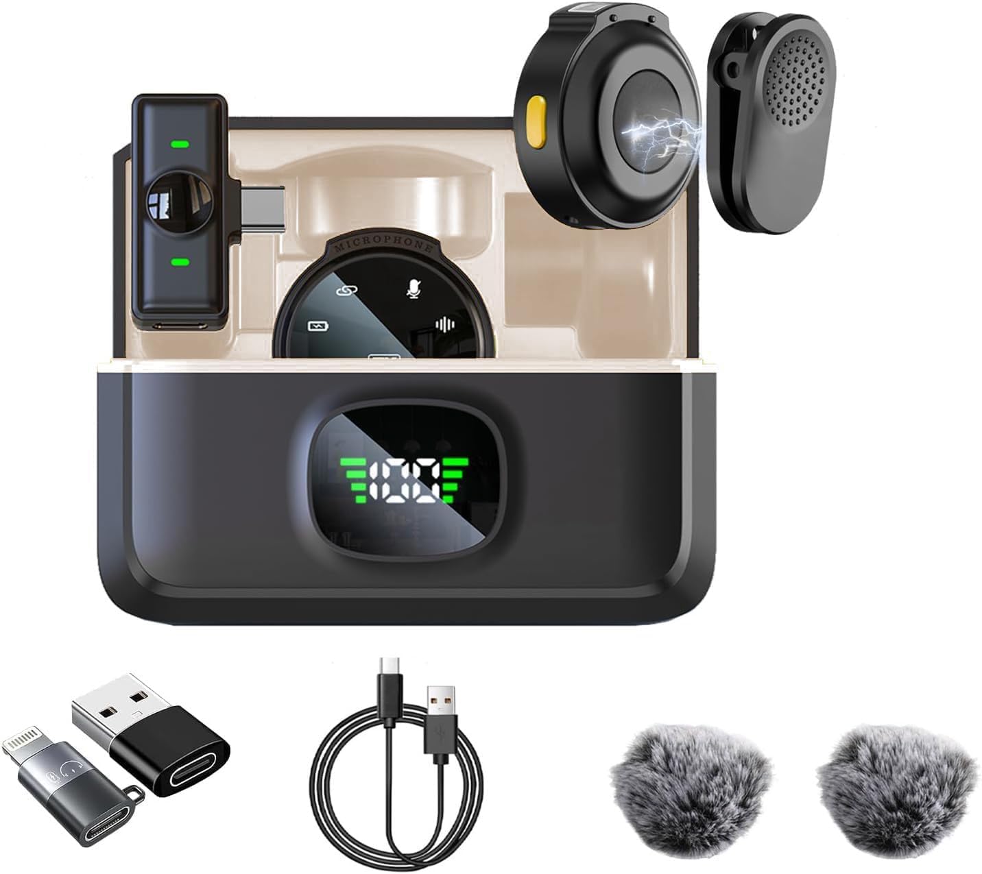 Professional Wireless Lavalier Microphone for iPhone and Android