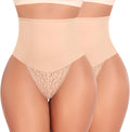 Tummy Control Thong Shapewear for Women - Mid High Waisted