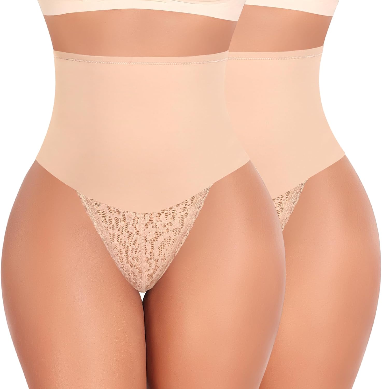 Tummy Control Thong Shapewear for Women by Werena - Lace Design