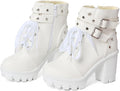 Goth Chunky Heel Platform Boots for Women - Punk Comfort
