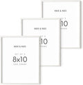 8x10 Picture Frame Set of 3 - White Oak Gallery Wall Frames