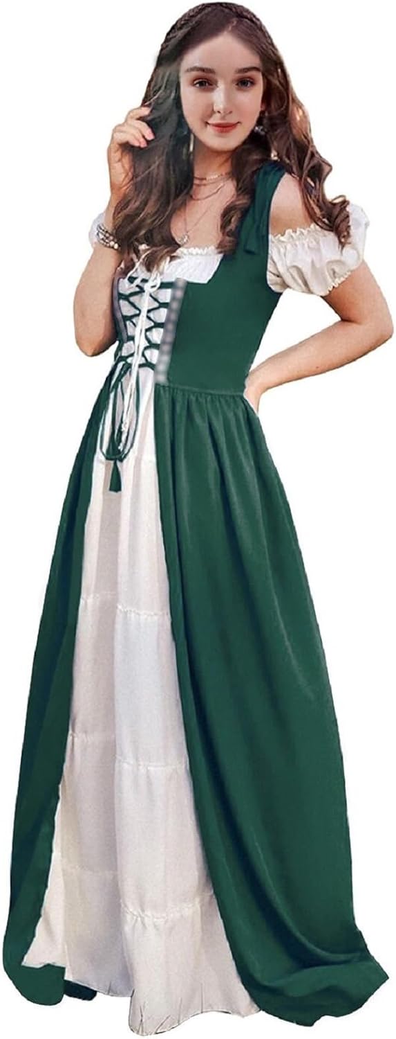 Abaowedding Renaissance Costume Women Medieval Dress for Events