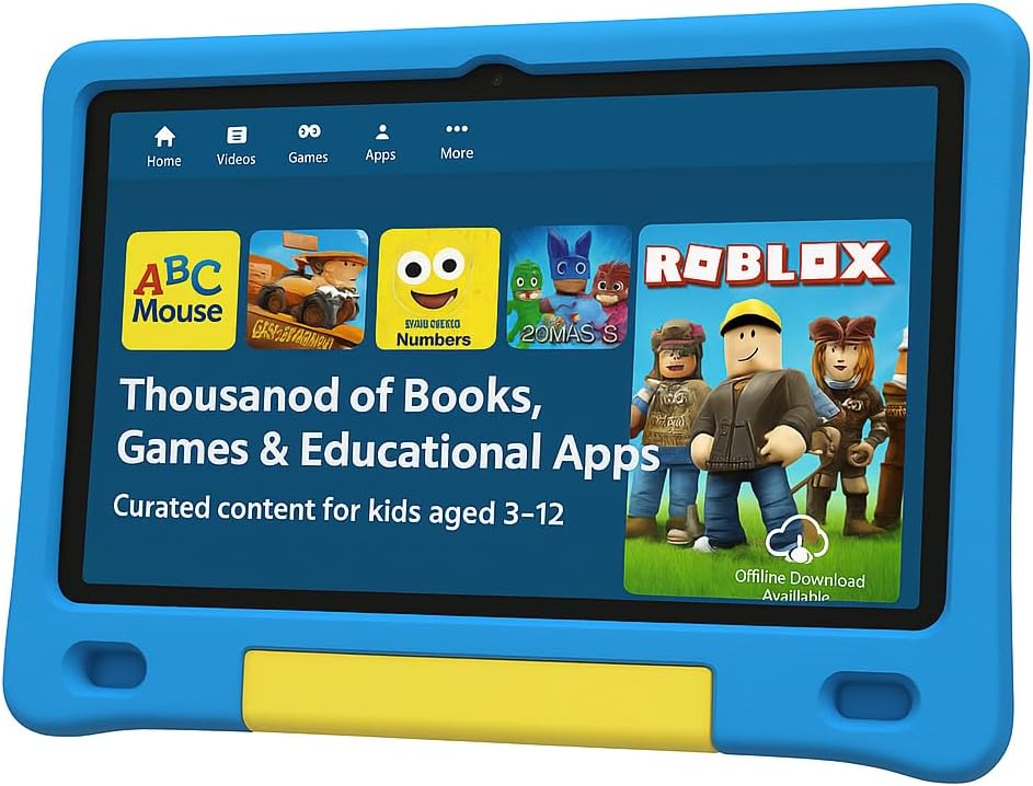 10.1 Inch Kids Tablet with Shockproof Case for Safe Learning