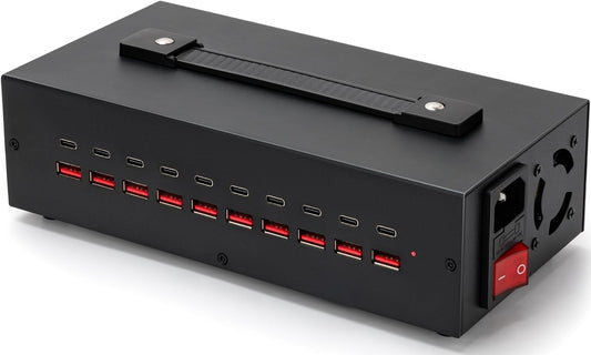 200W USB-C Charging Station with 20 Ports for Fast Charging