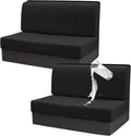 Gollense RV Dinette Cushion Covers Set of 2 Black - Waterproof Stretch