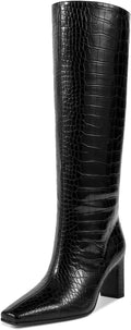 wetkiss Straight Leg Knee High Boots for Women - Comfortable