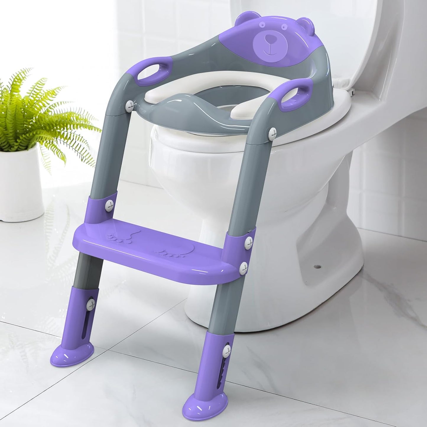 Potty Training Seat with Step Stool Ladder for Kids Comfort