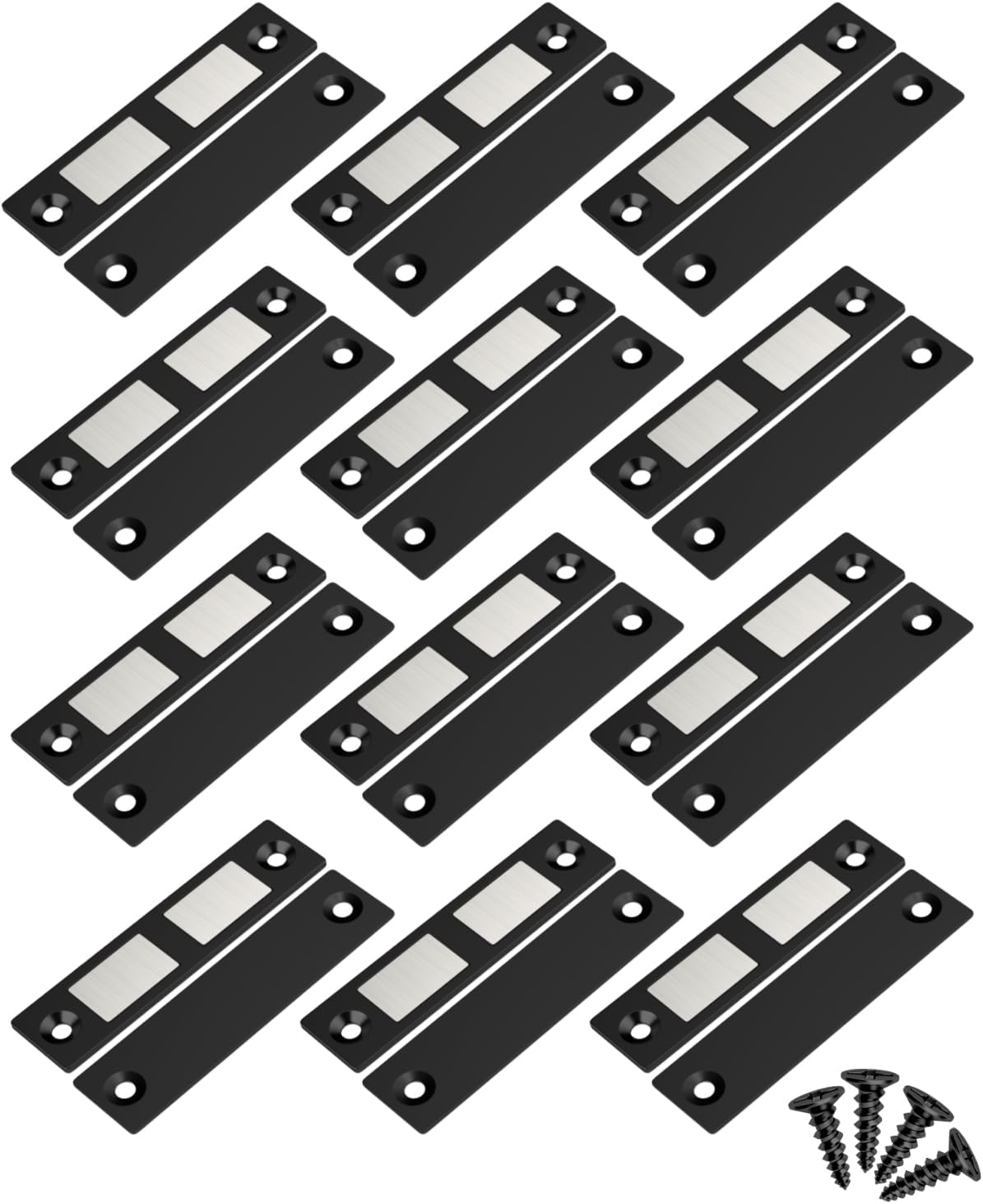 Jiayi 30 Lb Ultra Thin Magnetic Cabinet Door Catch, 12 Pack